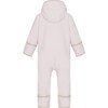 Baby Doubleface Contrast Color 2-Zipper Fleece Babysuit, Rose Powder & Kit - Overalls - 2