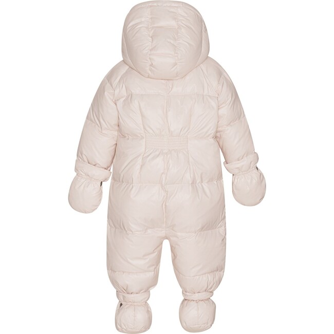 Baby Featherlight Detachable Hood 2-Zipper Wintersuit, Rose Powder