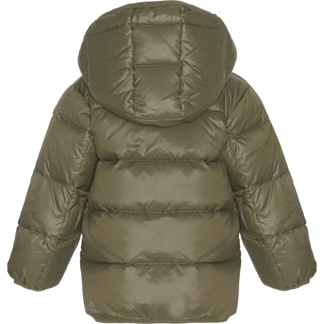 Baby Featherlight Detachable Hood Pocket Winter Jacket, Dark Moss