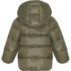 Baby Featherlight Detachable Hood Pocket Winter Jacket, Dark Moss - Jackets - 2 - thumbnail