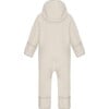 Baby Doubleface Contrast Color 2-Zipper Fleece Babysuit, Kit & Vanilla - Overalls - 2 - thumbnail