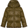 Baby Featherlight Detachable Hood Winter Jacket, Dark Olive - Jackets - 1 - thumbnail