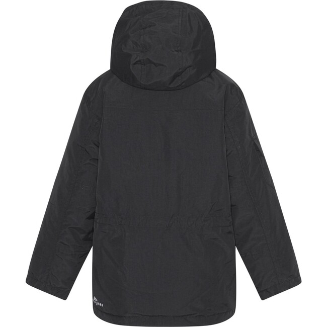 Arctic Detachable Hood Adjustable Waist Winter Ski Jacket, Black