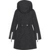 Girls Arctic Detachable Hood Adjustable Waist Winter Coat, Black - Parkas - 2 - thumbnail
