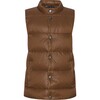 Featherlight Sleeveless Button Down Vest, Brownie - Vests - 1 - thumbnail