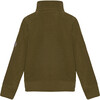 Doubleface Contrast Colour Fleece Zipper Jacket, Dark Olive - Fleece & Sherpa Jackets - 2