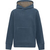Doubleface Contrast Color Fleece Pocket Hoodie, Polar Blue & Mocca - Fleece & Sherpa Jackets - 1 - thumbnail