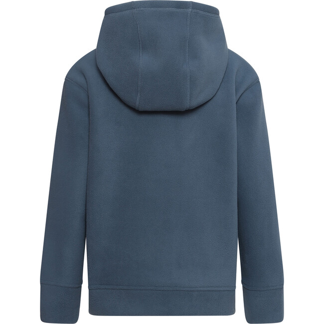 Doubleface Contrast Color Fleece Pocket Hoodie, Polar Blue & Mocca