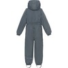Detachable Hood Elastic Back & Cuff Zipper Wintersuit, Slate - Snowsuits - 2 - thumbnail