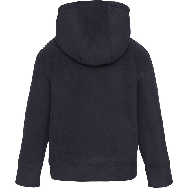Doubleface Contrast Color Fleece Pocket Hoodie, Navy & Mocca