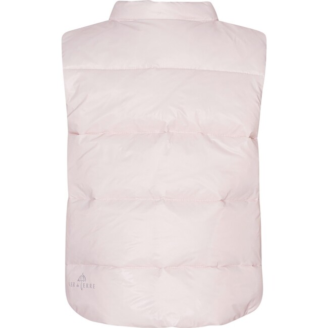 Baby Featherlight Sleeveless Button Down Vest, Rose Powder