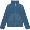 Doubleface Contrast Colour Fleece Zipper Jacket, Polar Blue - Fleece & Sherpa Jackets - 1 - thumbnail