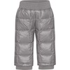 Baby Featherlight Elastic Waist Down Pants, Grey - Snow Pants - 1 - thumbnail