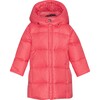 Baby Girls Featherlight Detachable Hood Zipper Long Winter Down Coat, Flamingo - Parkas - 1 - thumbnail