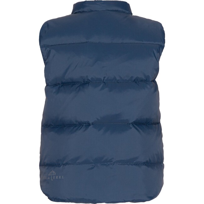Baby Featherlight Sleeveless Button Down Vest, Blue Mood