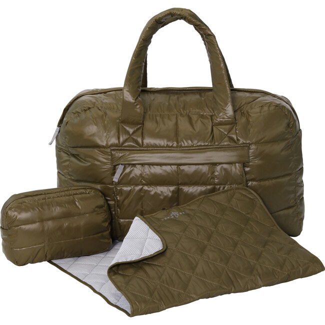 Baby Zipper Purse & Changing Pad Bag Set, Dark Olive