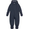 Baby Detachable Hood 2-Zipper Wintersuit, Navy - Snowsuits - 1 - thumbnail