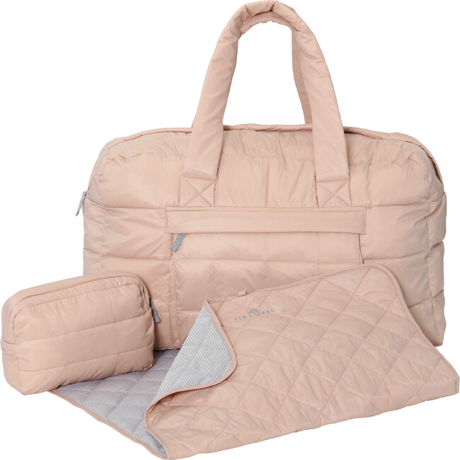 Baby Zipper Purse & Changing Pad Bag Set, Mahogany Rose