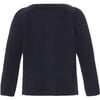 Baby Cashmere Raglan Sleeve Knit Cardigan, Navy - Cardigans - 2 - thumbnail