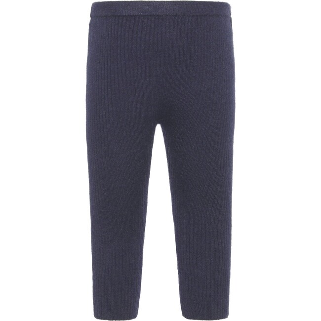 Baby Cashmere Elastic Waist Knit Leggings, Navy
