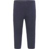 Baby Cashmere Elastic Waist Knit Leggings, Navy - Leggings - 2 - thumbnail