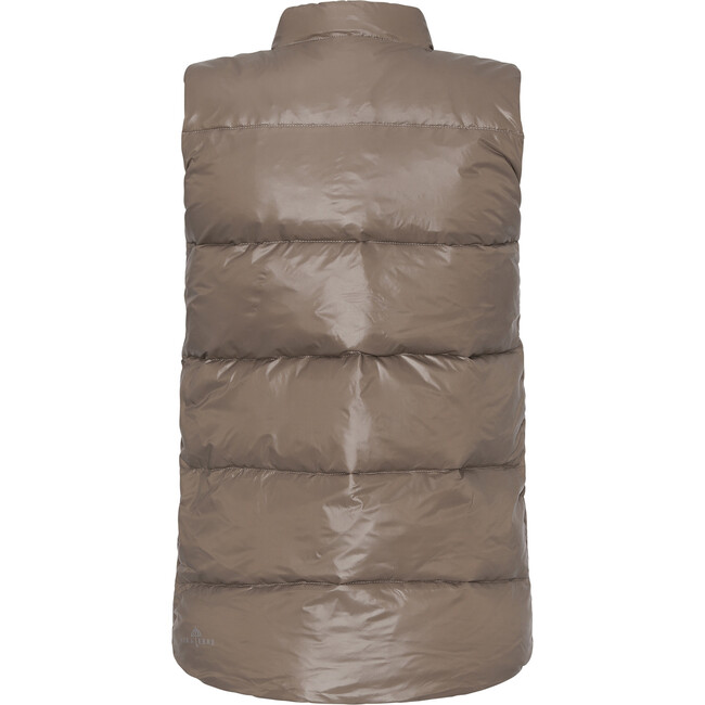 Featherlight Sleeveless Button Down Vest, Caramel