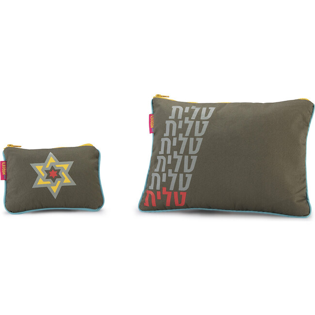 Tallit & Tefillin Olive Cotton Twill Bag Set