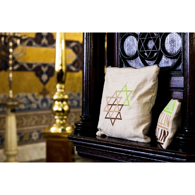 Tallit & Tefillin Natural Linen Bag Set