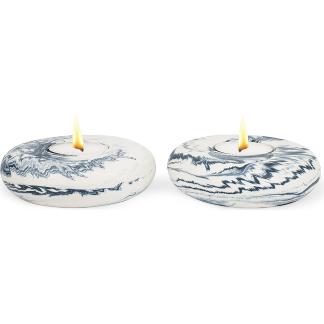 Platz Swirl Tealight, Midnight - Menorahs & Candles - 1