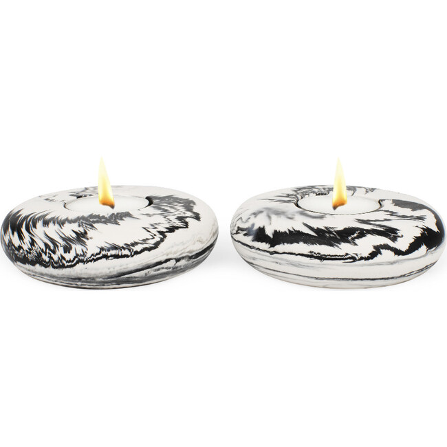 Platz Swirl Tealight, Ebony - Menorahs & Candles - 1