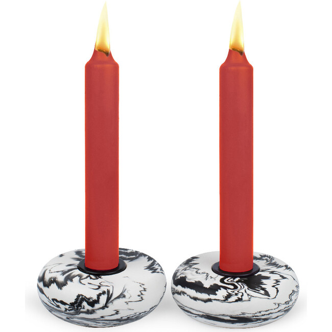 Platz Swirl Candlestick, Ebony