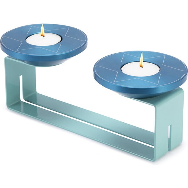 Meshuggeneh Tea Light Candle Holder, Blue - Accents - 1