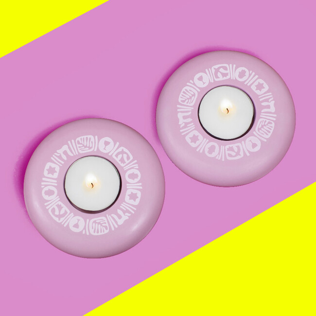 Platz Candy Tealight, Rose Motif - Menorahs & Candles - 3