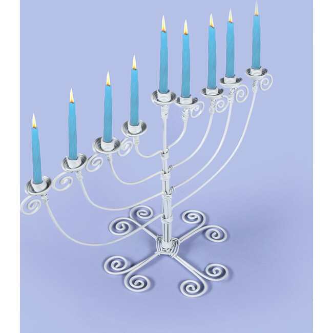 Licht Wire Twirly Menorah, Snow