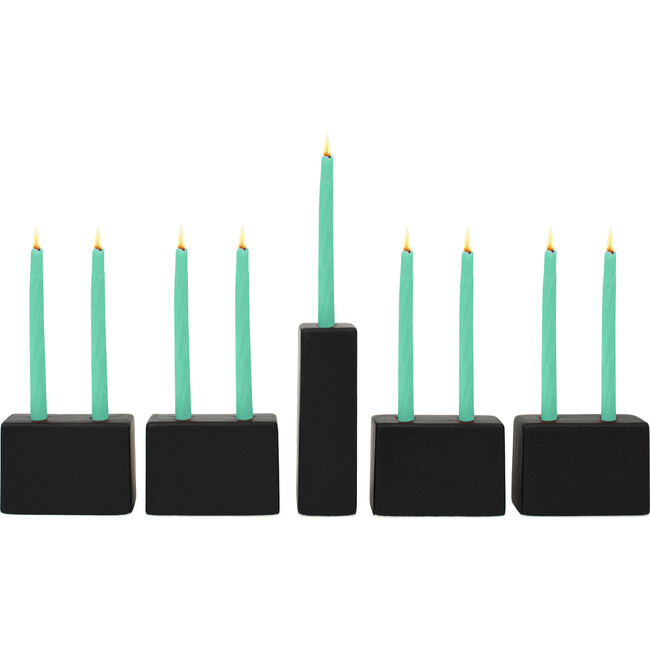 Licht Ceramic Blox Menorah, Ebony