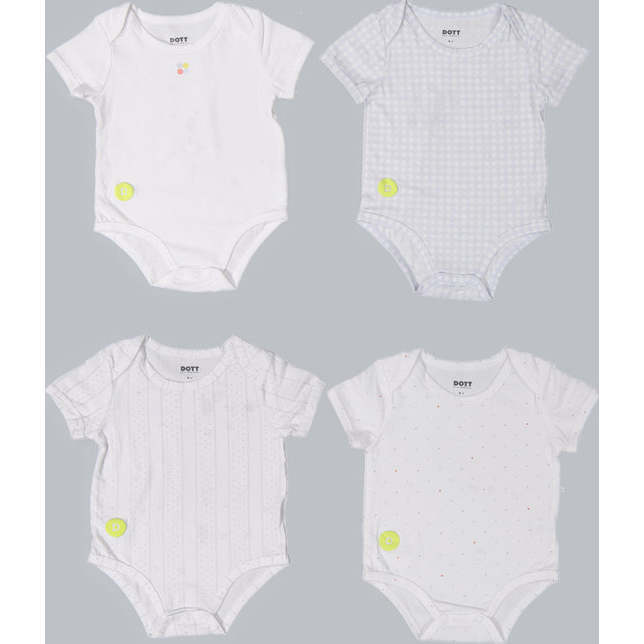Baby Boy Short Sleeve 4pc Onesie Set