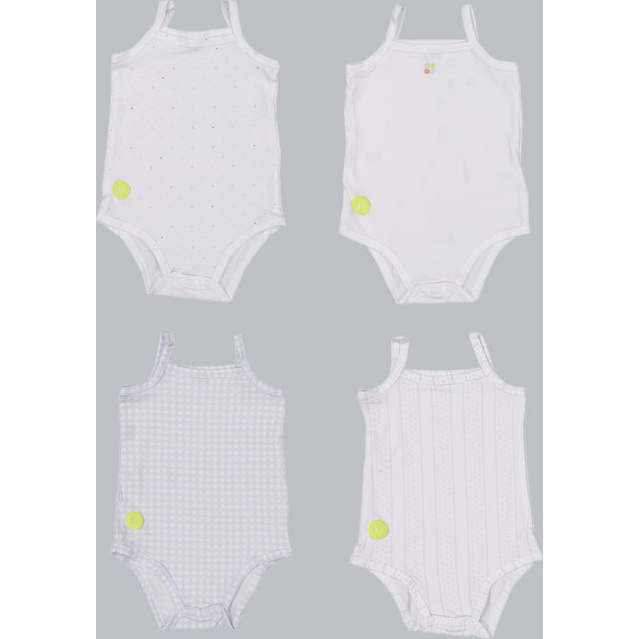 Baby Boy Sleeveless 4pc Onesie Set