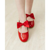 Amelia Bow Flat, Patent Red - Flats - 3
