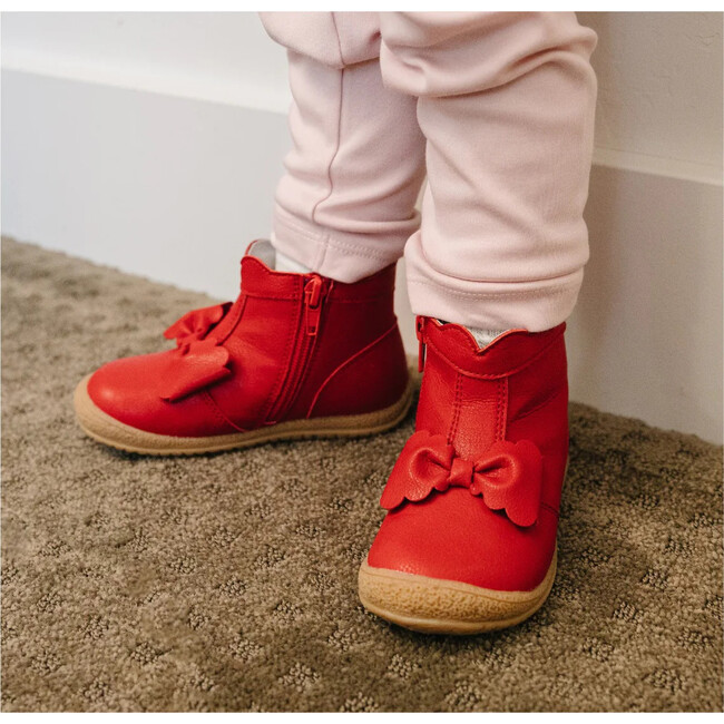 Harper Bow Boot, Red - Boots - 3