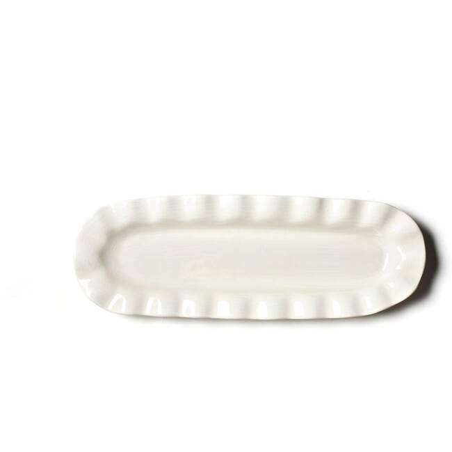Signature White Ruffle Skinny Tray
