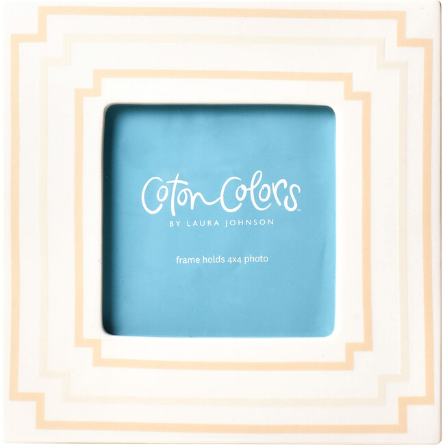 Mini Square Frame, Blush/Ivory Stripe - Accents - 1