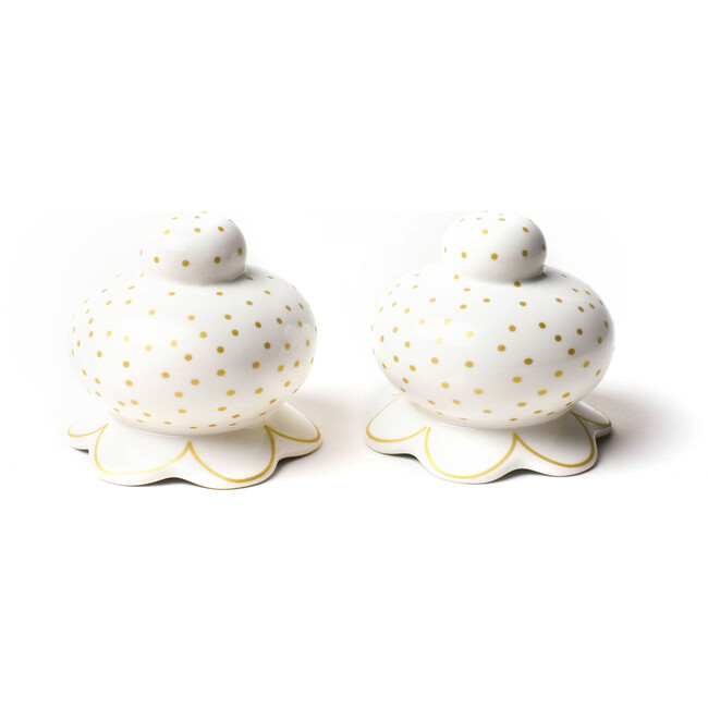 Deco Gold Scallop Salt and Pepper Shaker Set