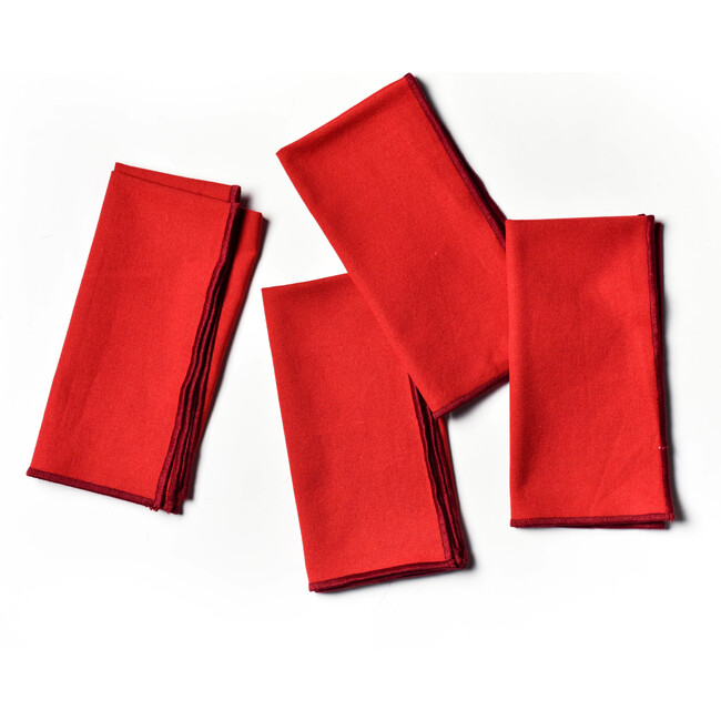 Color Block Red Napkin, Set of 4
