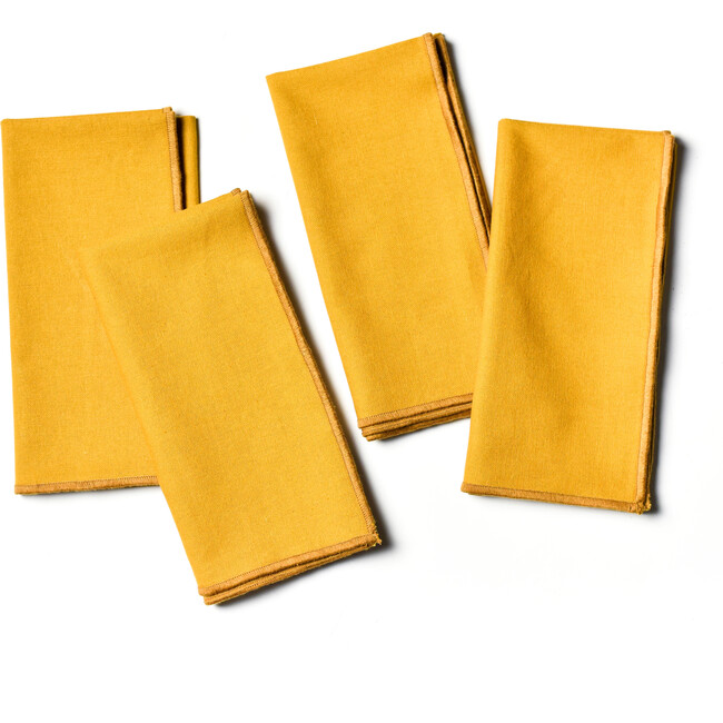 Color Block Brass Napkin, Set of 4