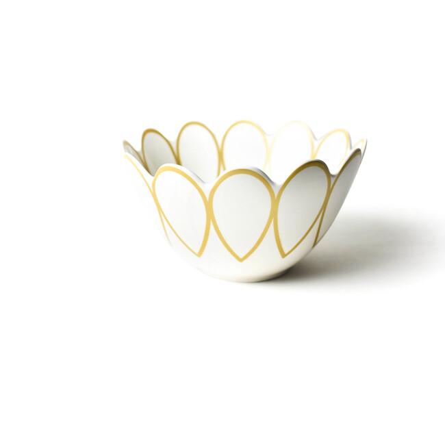 Deco Gold Scallop Serving Bowl