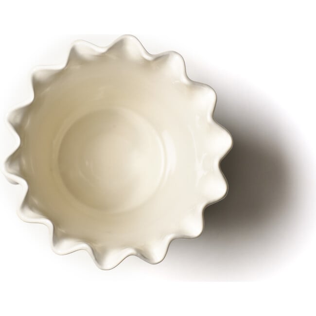 Signature White Ruffle Ice Bucket - Tabletop - 2