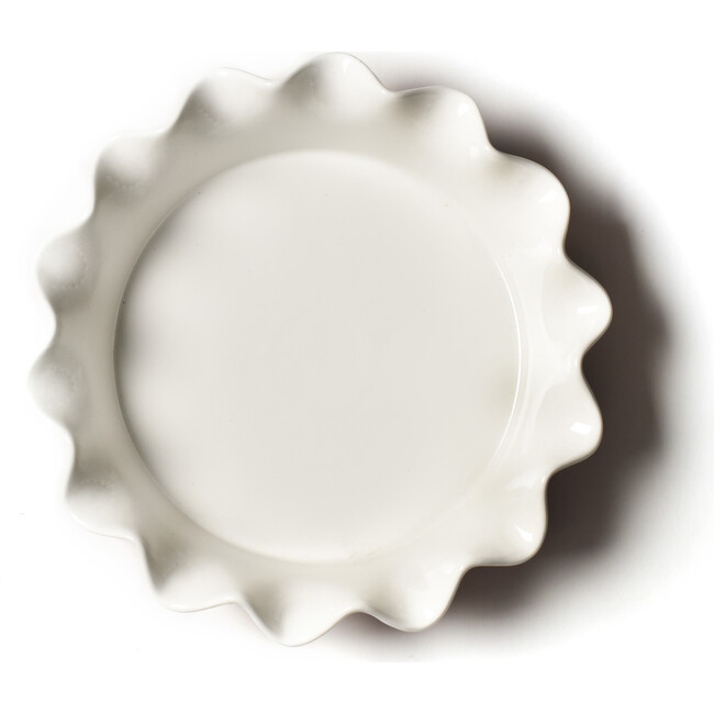 Red Stripe 9 Ruffle Pie Dish