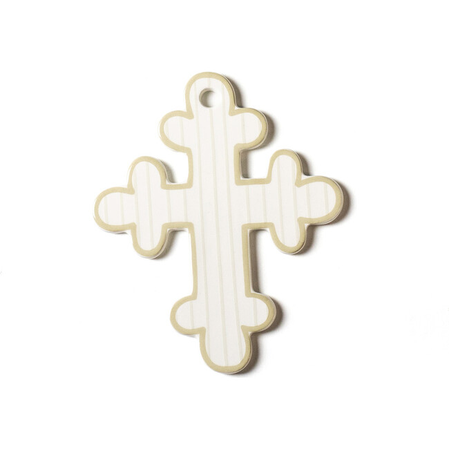Pinstripe Cross, Ecru - Accents - 1