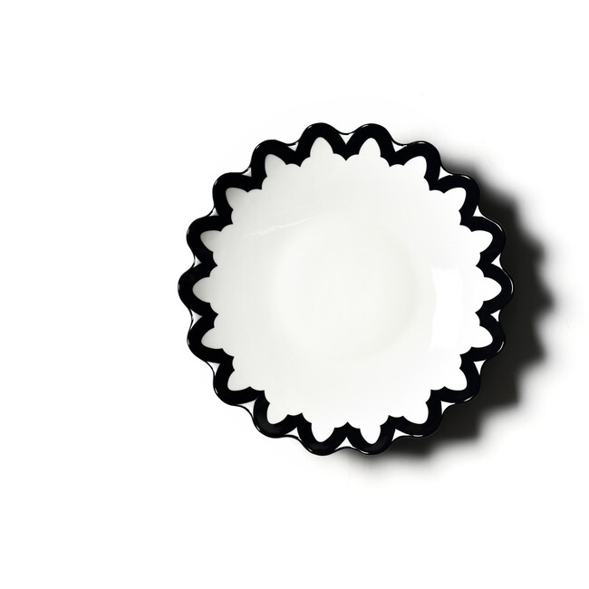 Black Arabesque Scallop 11 Pasta Bowl