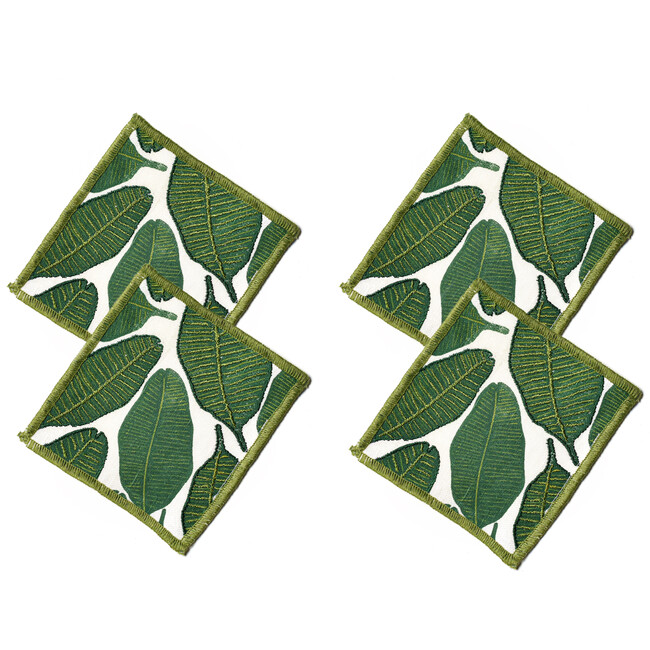 Palm Print Cocktail Napkins, Set of 4